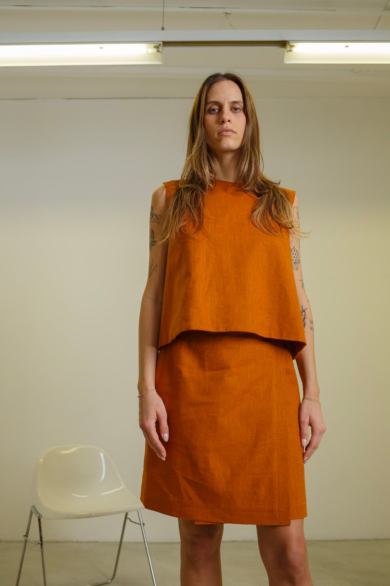 GO03 - Terracotta Wrap Skirt
