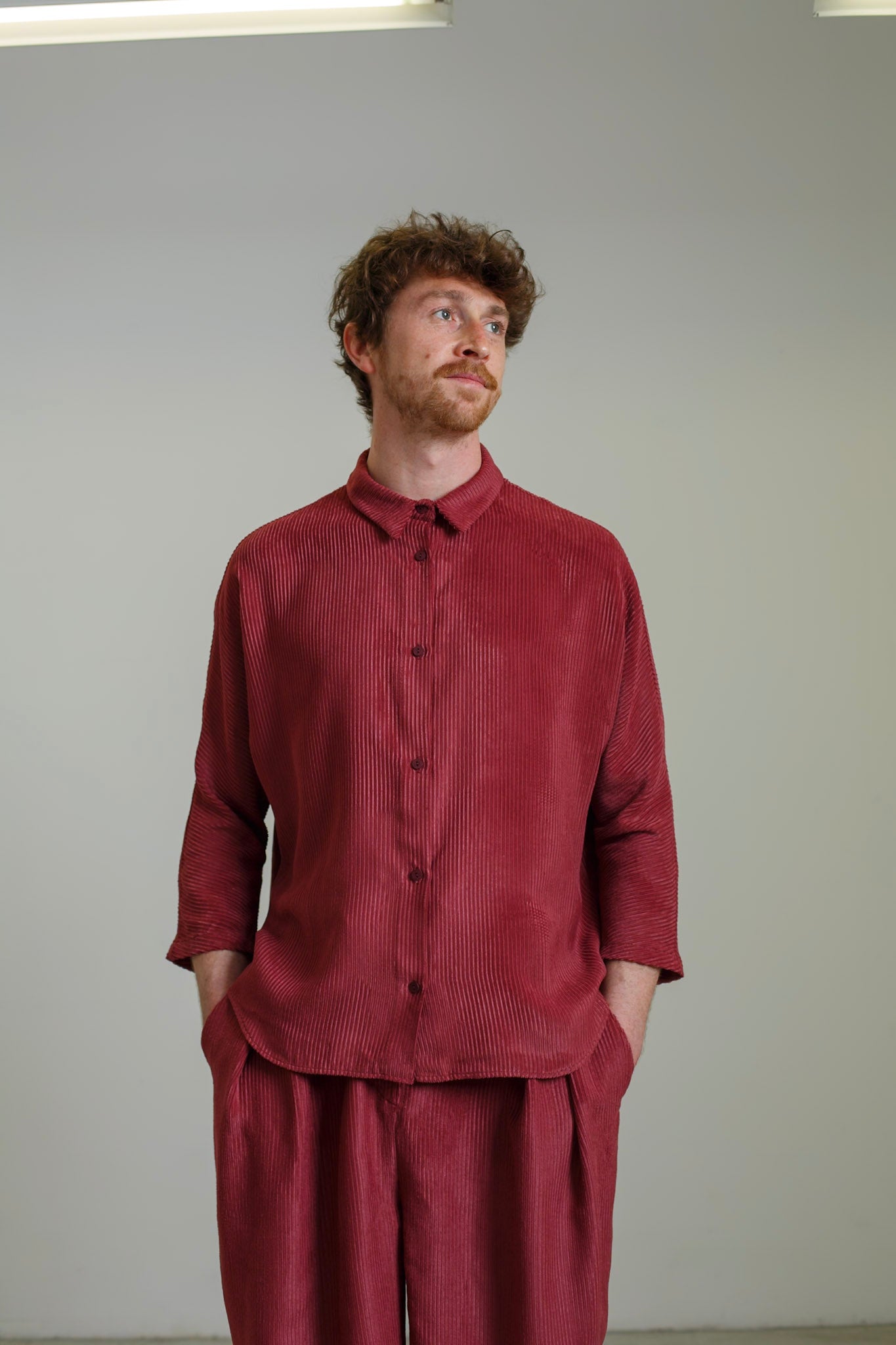 CA01 - Light Cordury Kimono Sleeve Shirt