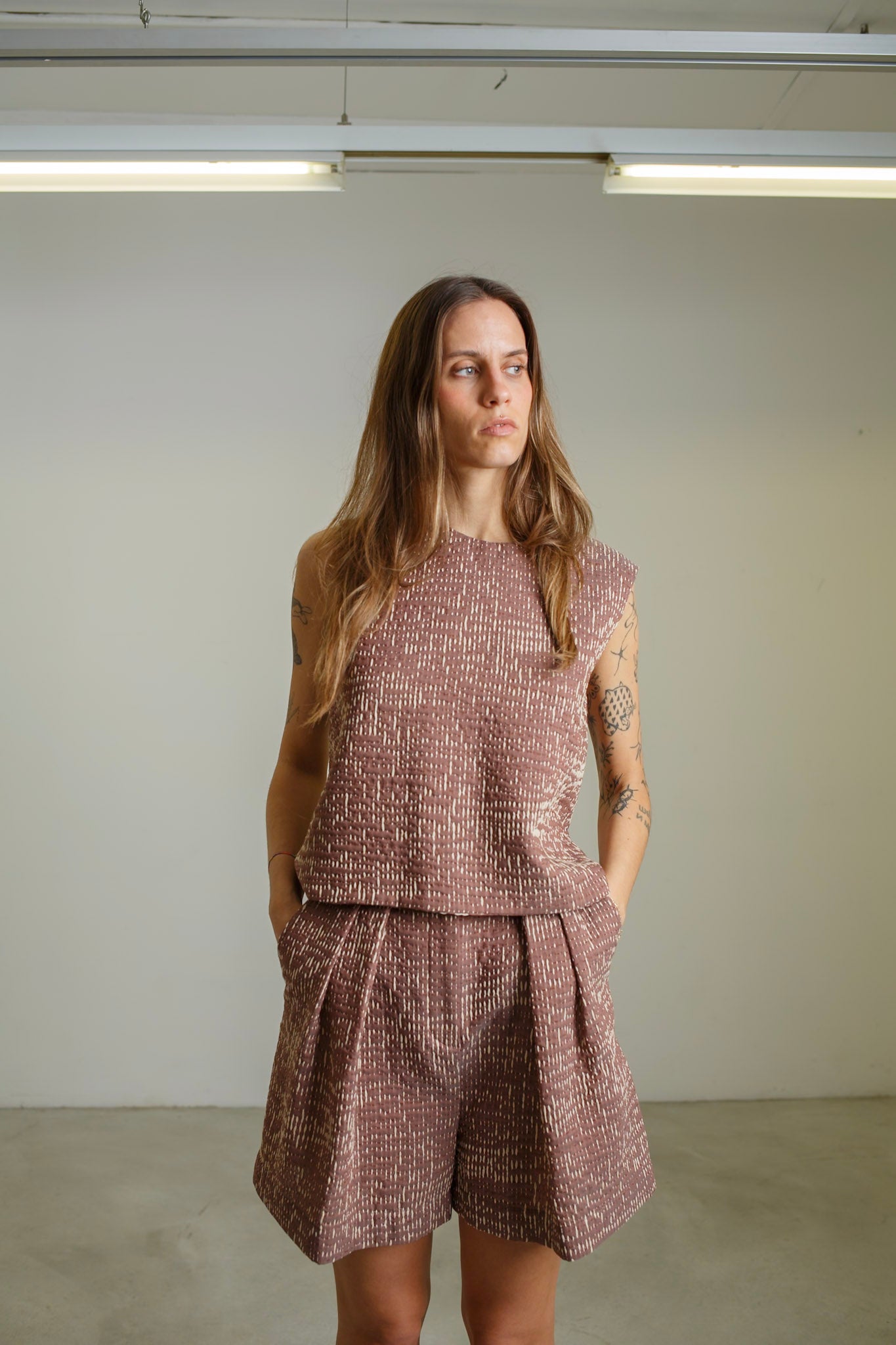 TO10 - Brown Reversible Crossover Top