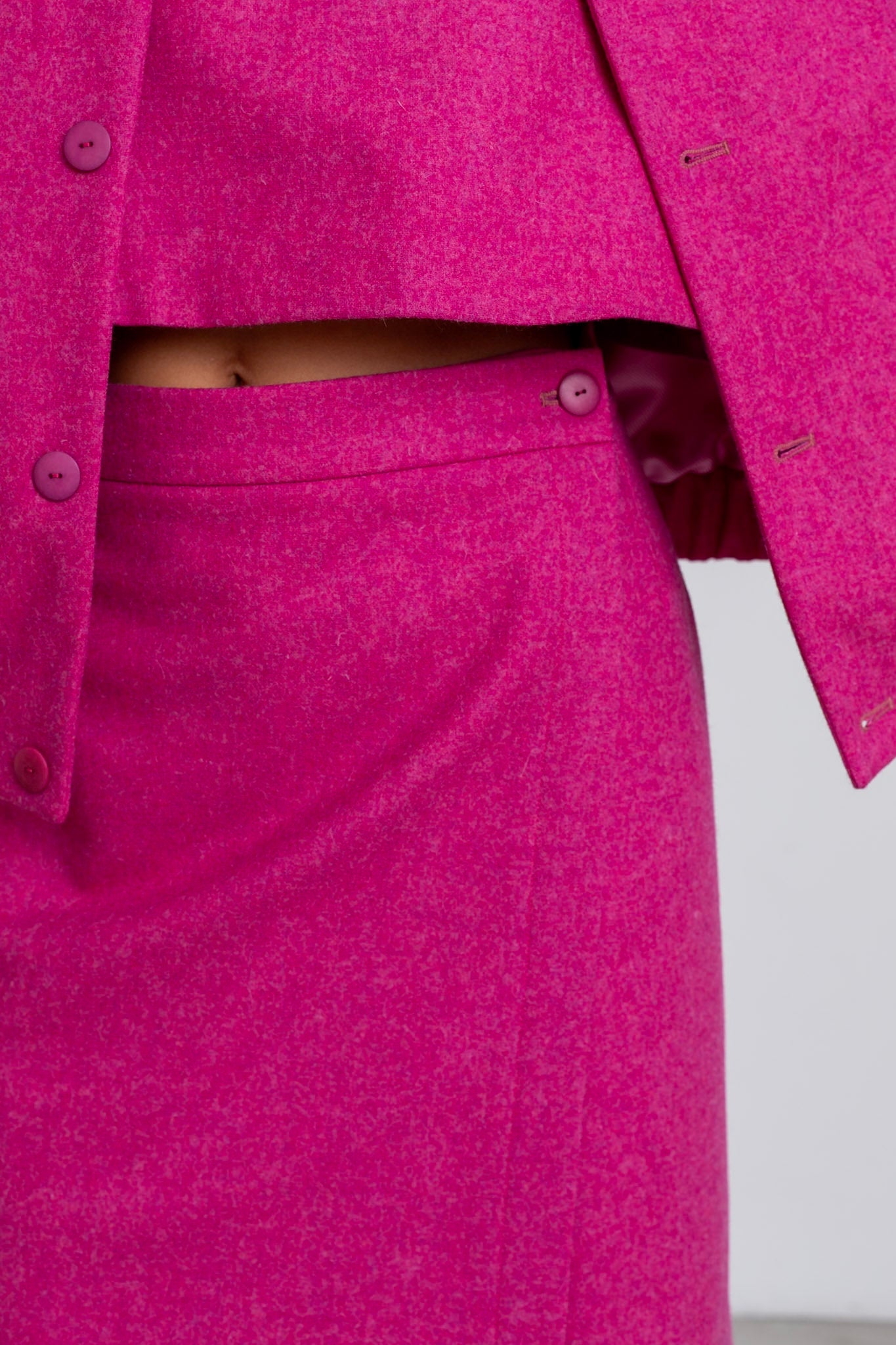 GO03 - Pink Merino Wrap Skirt