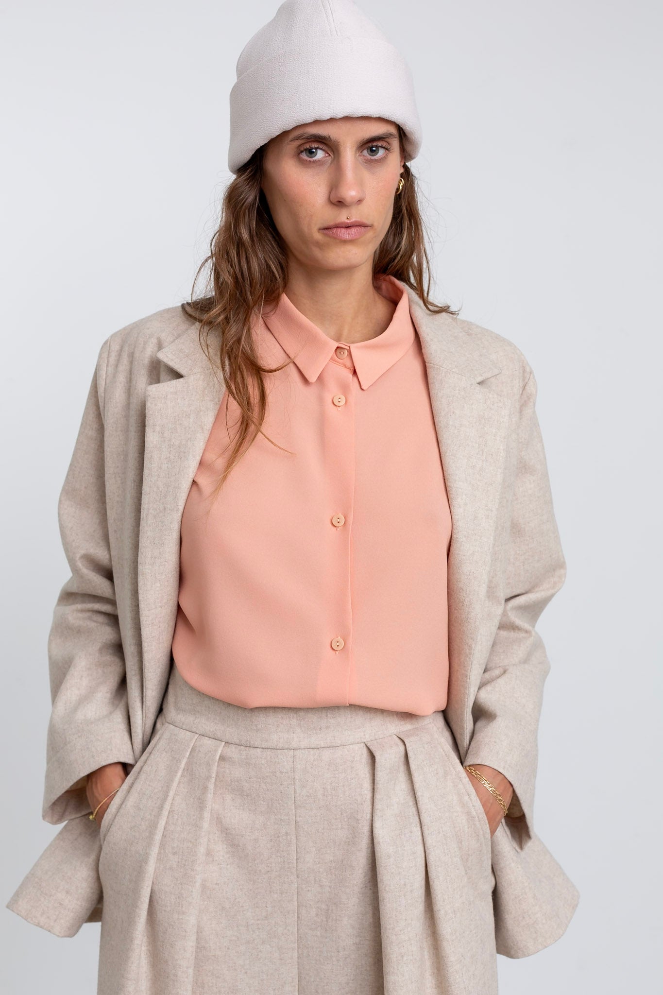 GI01 - Beige Merino Blazer