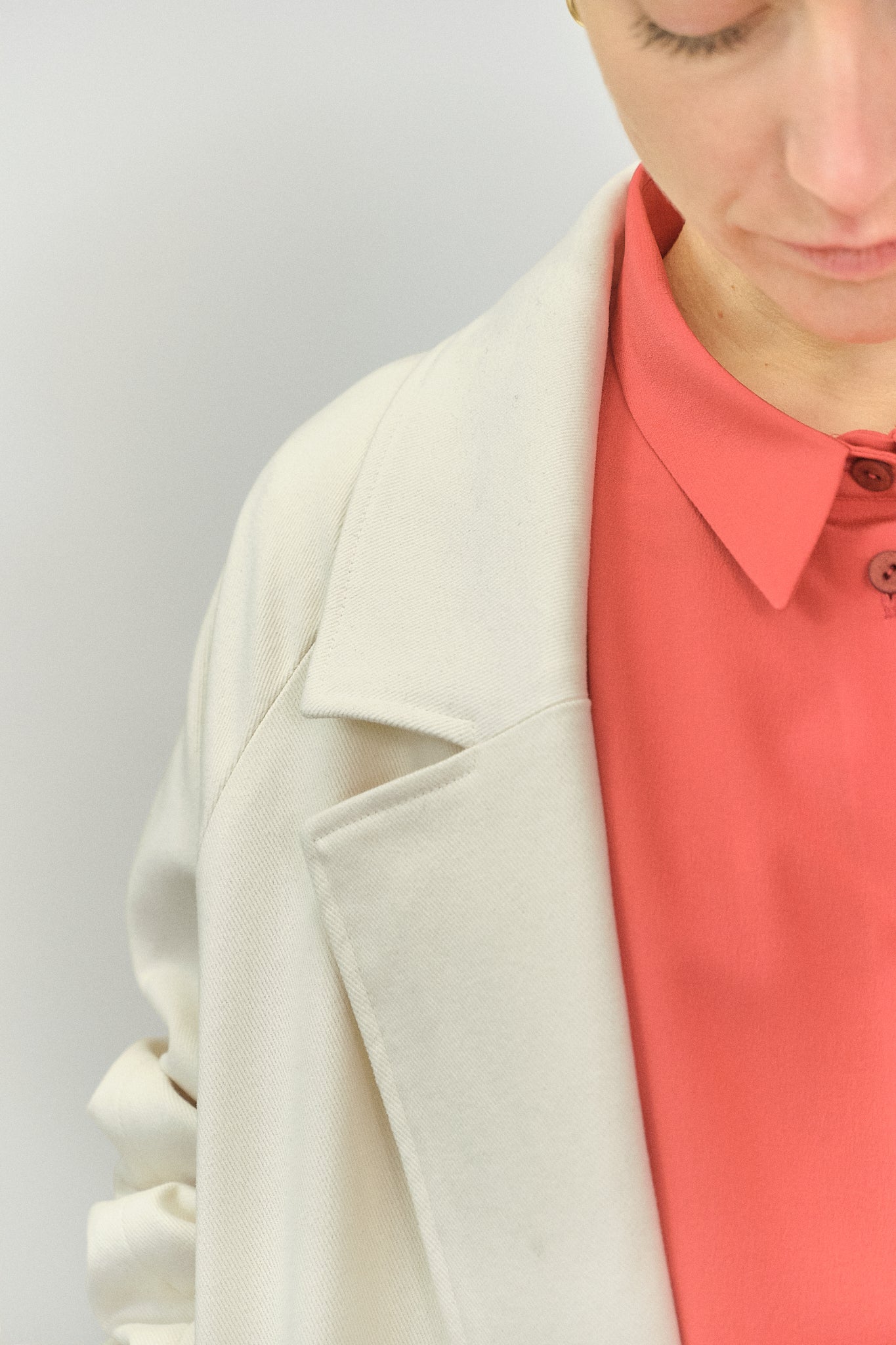 CA01 - Cherry Silk Kimono Sleeve Shirt