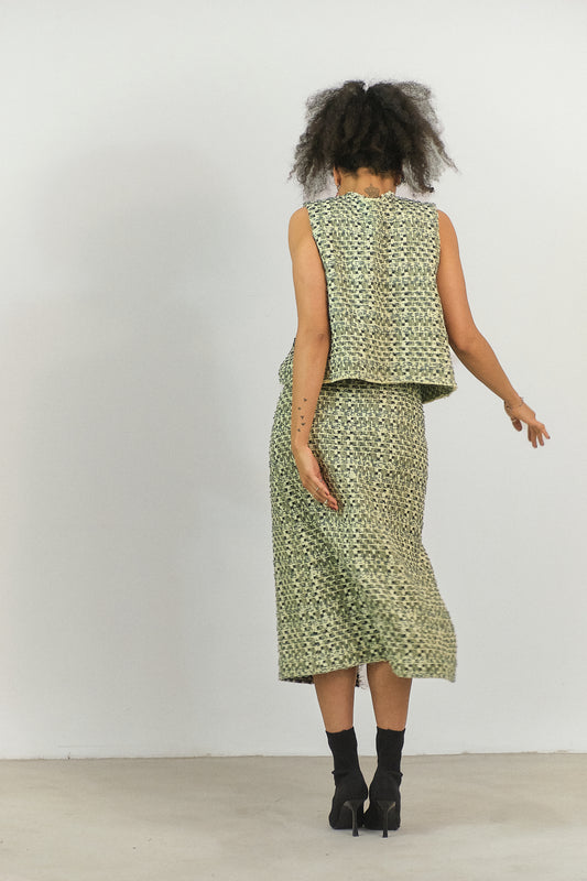 GO03 - Bouclé Wrap Skirt