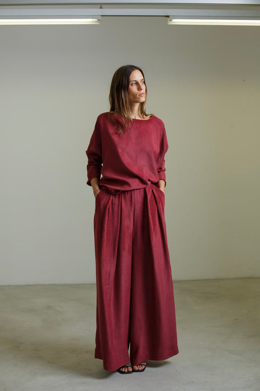 FE01 - Black Melange Merino Pullover