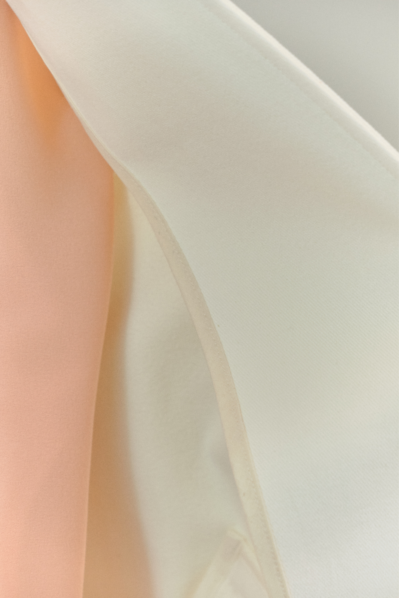 GI10 - White Gabardine Cotton Overcoat Without Collar