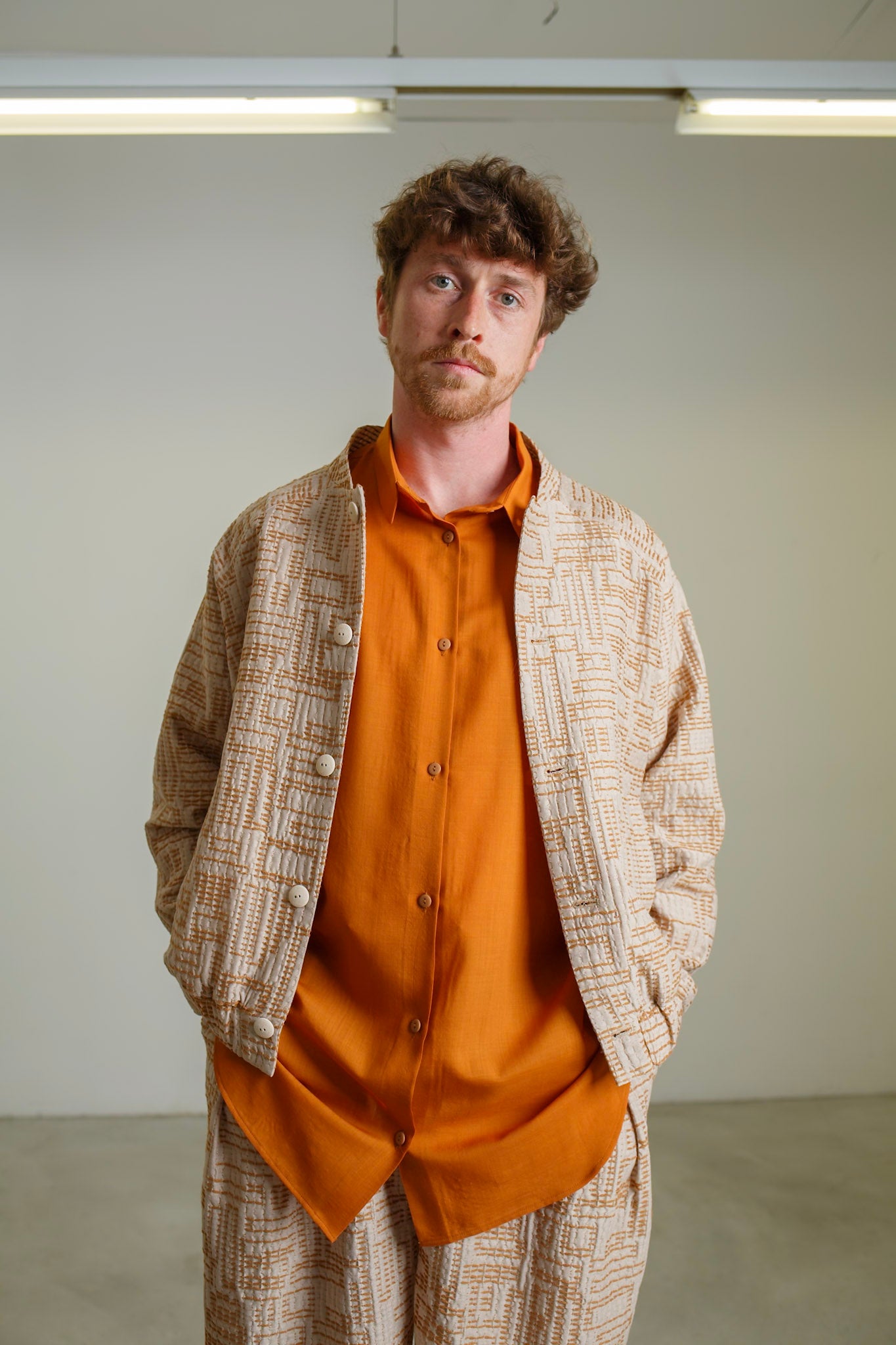 BO01 - Beige Bomber Jacket
