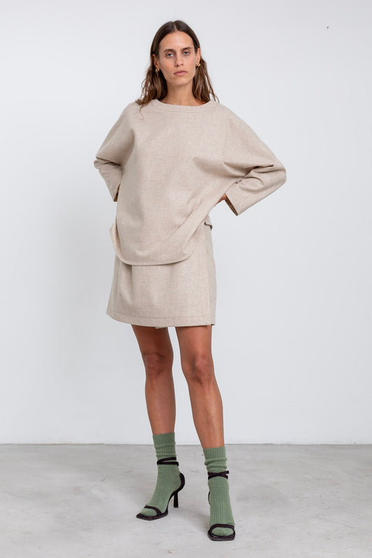 FE01 - Beige Merino Pullover