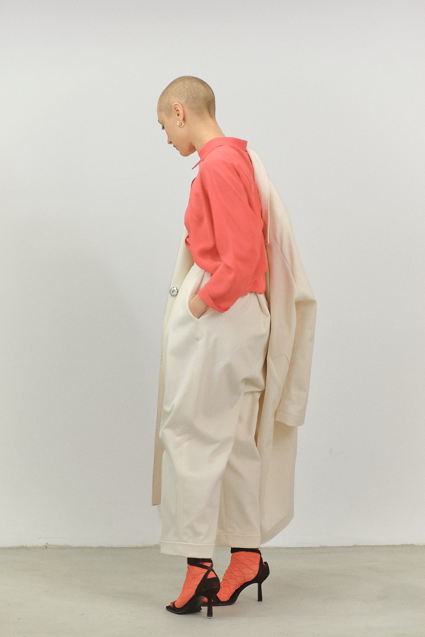 CA01 - Cherry Silk Kimono Sleeve Shirt