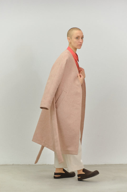 GI08 - Herringbone Overcoat Without Collar