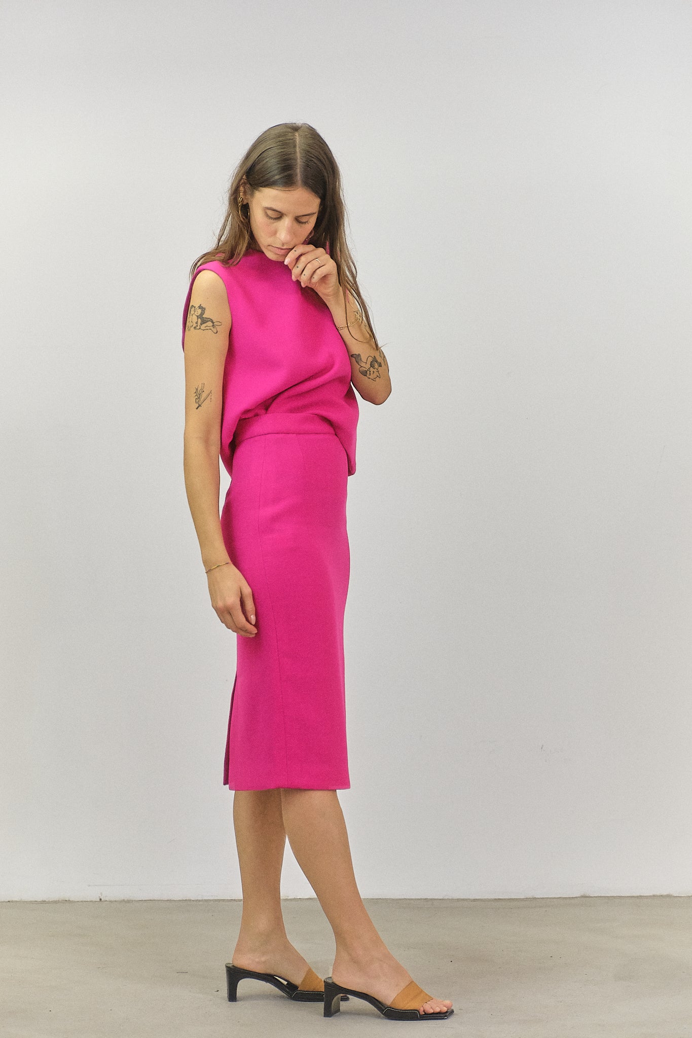 TO10 - Cyclamen Pink Reversible Layered Top